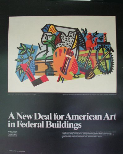 1987 Stuart Davis: New Deal for American Art in Federal Buildings WPA Antique Advertising Poster