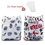 iZiv新生児2厚いおむつ付きオーガニック幼児防水/調整/再利用可能/洗えるポケット布おむつのフィット赤ちゃん0.5-3歳（カラー6）