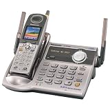 Panasonic Refurb KXTG5566M, 5.8GHz Cordless Phone, 1.6" Color LCD, Expandable to 1x8, Dual Keypad, Caller ID, 4-Way conference,Silver