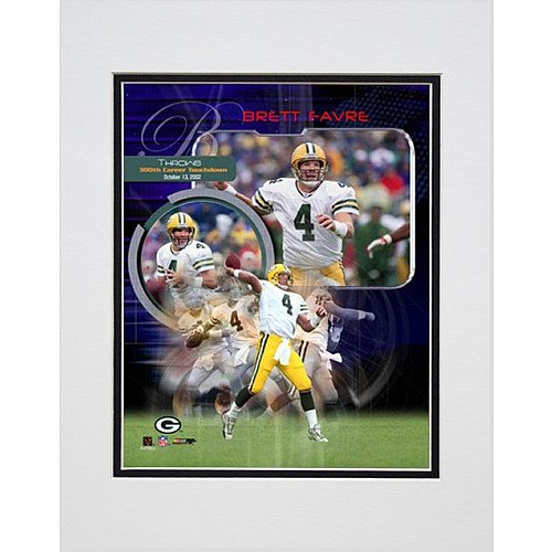 Photo File Green Bay Packers Brett Favre 300th Touchdown Matted Photo