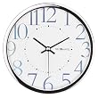 DecoMates Non-Ticking Silent Wall Clock - Metallic Shimmer (White)