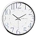 DecoMates Non-Ticking Silent Wall Clock - Metallic Shimmer (White)
