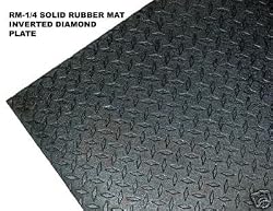 1/4" 3'x7' Solid Rubber Mat for Ellipticals, Treadmills and Weights area.