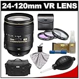 Nikon 24-120mm f/4 G VR AF-S ED Zoom-Nikkor Lens with 3-Piece Filter Set +  ....