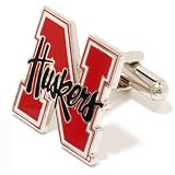 Nebraska Cornhuskers NCAA Logo'd Executive Cufflinks w/ Jewelry Box by Cuff Links