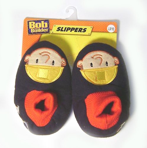 Bob the Builder Fleece Slippers TODDLERS SIZE SMALL 5-6
