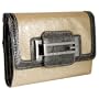 Women's Camden Shiny Stone/Multi Synthetic Leather Tri-Fold Wallet: Stone/Multi Tri-Fold