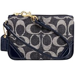 Coach Hamptons Signature Wristlet Bag 41925 Denim