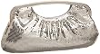 Whiting & Davis Classic Shirred Cut out Handle Clutch