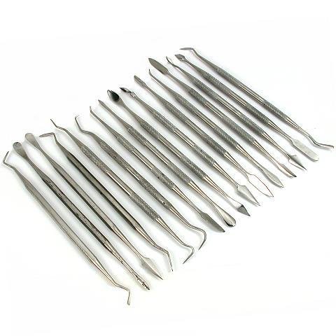 16Pc Wax Carver Spatula Set Jewelry Dental Clay Tools by Meat Carving Sets