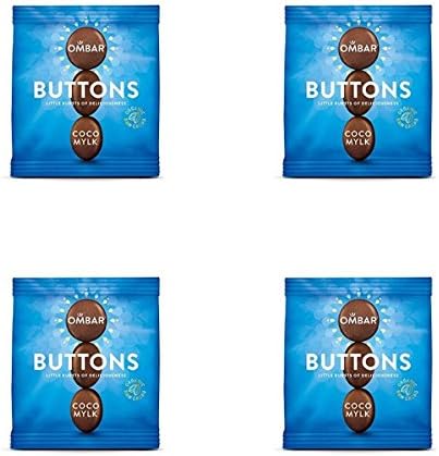 (4 PACK) - Ombar Coco Mylk Dairy Free Chocolate Buttons | 25 x 15g x | 4 PACK - SUPER SAVER - SAVE MONEY