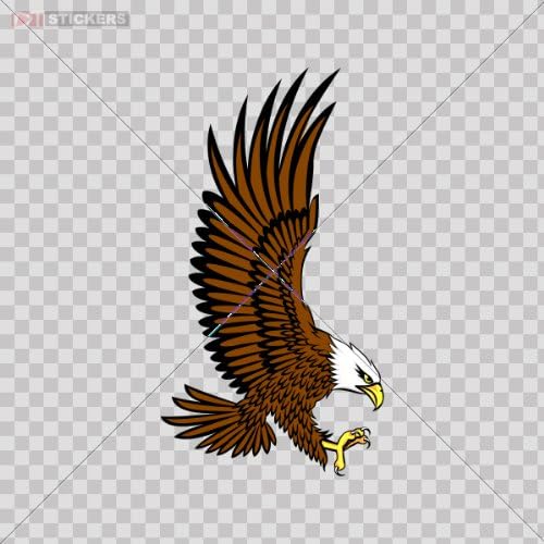 Decals Stickers Eagle Car Window Wall Art Decor Doors Helmet Truck Motorcycle Note Book Mobile Laptop Size: 4 X 2.2 Inches Vinyl color print