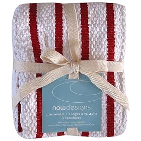 Buy Basketweave Teatowel Set - Red by Now Designs