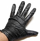 [50枚入] 黒 ニトリル ゴム手袋  使い捨て ブラック (XL)