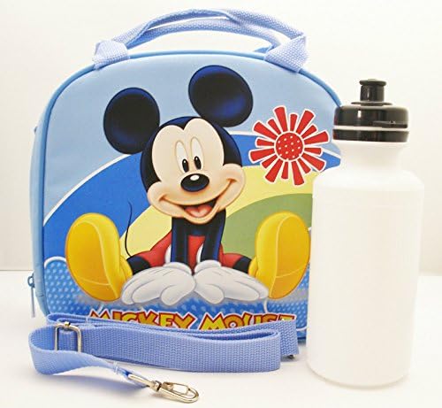 Disney Mickey and Minnie Mouse Shoulder Lunch Box With Water Bottle NEW