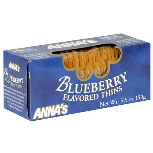 Anna's Thins, Blueberry, 5.25-Ounce Boxes (Pack of 12) by Anna's