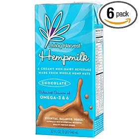 Living Harvest Hempmilk, Chocolate, 32-Ounce Aseptic Containers (Pack of 6)