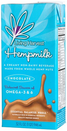 Living Harvest Hempmilk, Chocolate, 32-Ounce Aseptic Containers (Pack of 6)