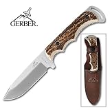 Gerber Drop Point Knife Freeman Stag Hunter