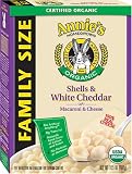 Annie's Homegrown Organic Family-Size Shells & White Cheddar Mac & Cheese, 10.5-Ounce Boxes (Pack of 6)