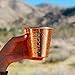 Set of 2 100% Copper Mugs - 14oz Hammered Tapered Moscow Mule Mugs - Bonus Jigger!