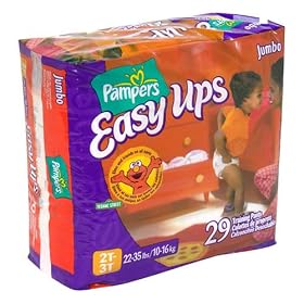 Pampers Easy Ups Training Pants, Size 2T-3T, Jumbo Pack, 29 Training Pants