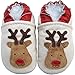 Carozoo Baby Boys' Red nose reindeer Soft Sole Leather Shoes