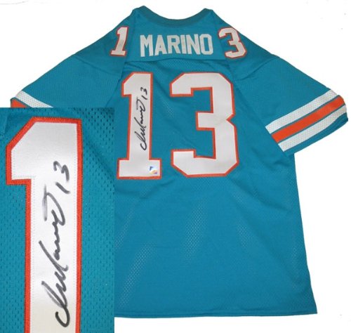 Dan Marino Signed Authentic Miami Dolphins Jersey - Teal