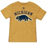 Michigan Wolverines adidas Originals Heathered Gold Vintage Replicating Tri-Blend T-Shirt