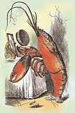 : Art Poster, Through the Looking Glass: The Lobster Quadrille - 18.75 x 27.5