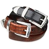 Silver Tipped Croc Belt