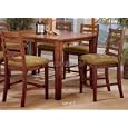 Set of 2 Birch Solid Wood Ladder Back Style Counter Height Barstools