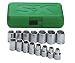 SK 1955 15 Piece 1/2-Inch Drive 6 Point 10-Millimeter to 24-Millimeter Socket Set