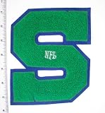Vintage Seattle Seahawks Chenille Letter Varsity Jacket Patch 6 1/2" high (sew on) Throwback at Amazon.com