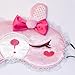 [Pink Temptation] Embroidered Applique Eye Shade/Sleeping Mask Cover/Sleep Blinder (7.9 * 3.1)