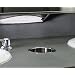 Bobrick 529 300 Stainless Steel Countertop-Mounted Circular Waste Chute, Bright Polished Finish, 6-15/16" OD x 5-1/2" ID x 5" Depth