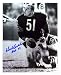 Dick Butkus Chicago Bears -Rookie- Autographed 8x10 Photograph with HOF 79 Inscription