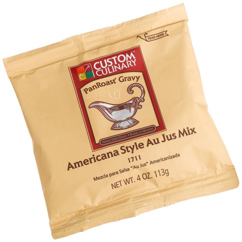 Custom Culinary Americana Au Jus (PanRoast Gravy) Mix, 4-Ounce Pouches (Pack of 24) by Custom Culinary