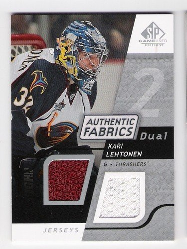 KARI LEHTONEN 2008-09 SP Game Used Edition Authentic Fabrics DUAL JERSEY Card Dallas Stars Hockey
