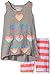 Kidtopia Little Heart Tunic Top/W/Striped Bike Short Set in Big Girls