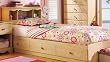 Lily Rose Twin Size Bed with Bookcase Headboard in Romantic Pine Finish By SouthShore Furniture