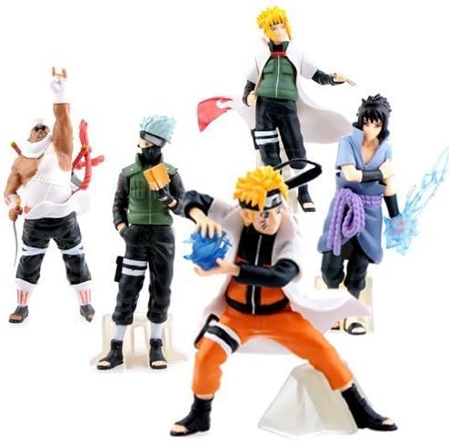 5pcs Naruto Anime Action Figures Toy Set by PSK limited by LAIE
