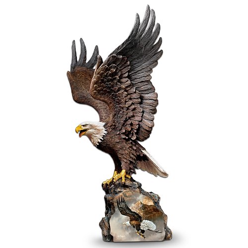 Collectible Eagle Art Sculpture: Canyon Guardian by The Bradford Exchange