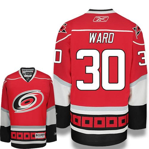 WARD 30 Carolina Hurricanes Reebok Premier Home NHL Hockey Jersey (NHLPA Certified Custom Sewn Authentic Twill)
