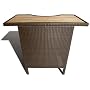 Strathwood Camano All-Weather Wicker and Teak Bar Table