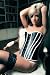 Flexible steel boned black + pink corset