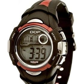 DDP - 4001903 - Montre Enfant - Quartz analogique - Bracelet en Plastique noir et rouge
