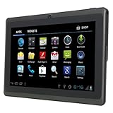 FastTouch(TM) 7'' Tablet PC 4GB - BLACK, Allwinnwer A13 Boxchip Cortex A8 Android 4.1, 512MB Ram, Multiple Touch Capacitive Scree, WiFi, Camera, Skype, Netflix Movies
