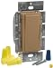 Lutron DVSC-603P-MS Diva 600W 3-Way Dimmer Mocha Stone
