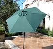 7.5ft aluminum market umbrella crank & tilt color Hunter Green
